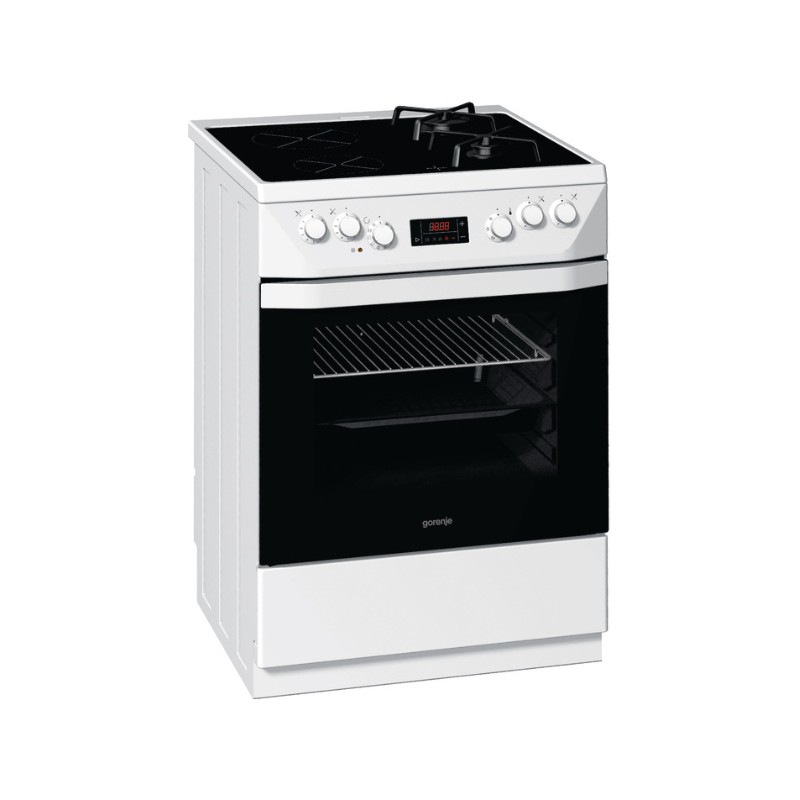 Стъклокерамична готварска печка на газ и ток Gorenje KC67337BW Стъклокерамична готварска печка на газ и ток Gorenje KC67337BW