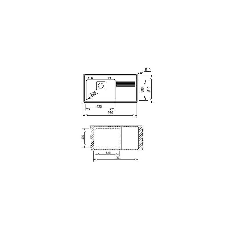 Мивка за вграждане Teka Frame 1C 1E Plus Мивка за вграждане Teka Frame 1C 1E Plus