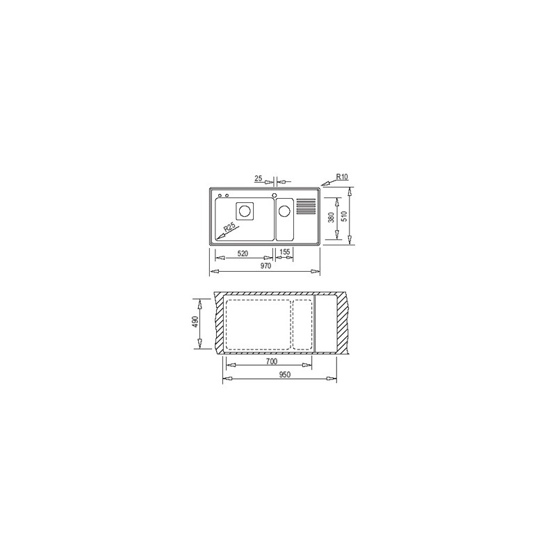 Мивка за вграждане Teka Frame 1 1/2C 1/2E Plus Мивка за вграждане Teka Frame 1 1/2C 1/2E Plus
