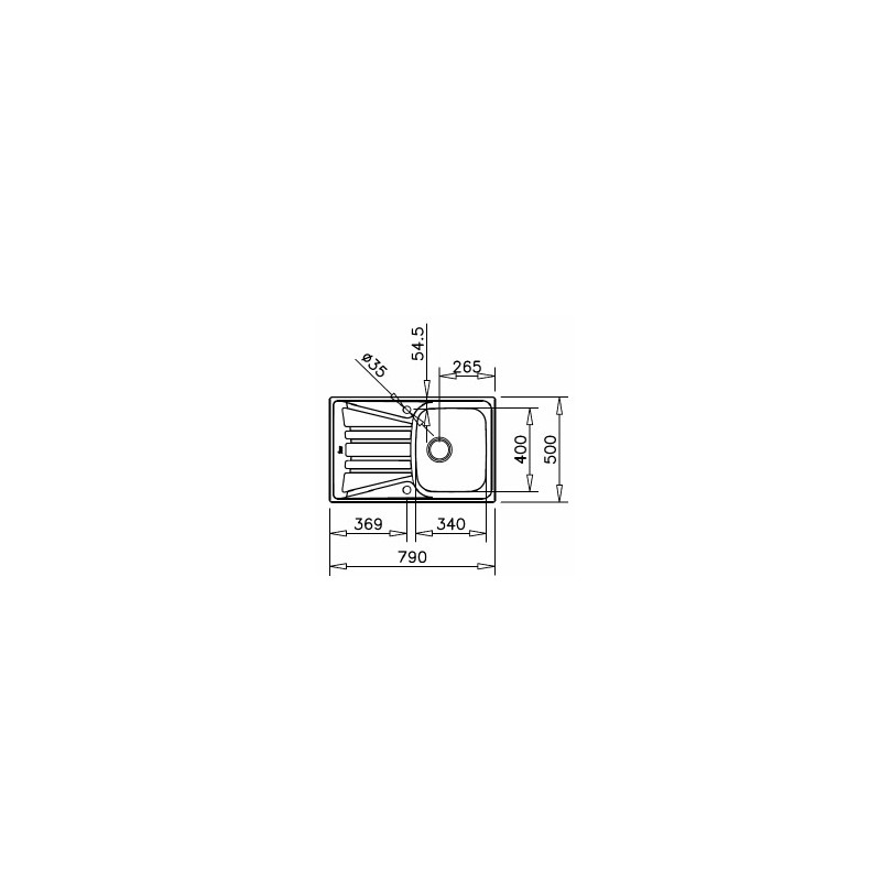 Мивка за вграждане Teka BASICO 79 1C 1E Мивка за вграждане Teka BASICO 79 1C 1E