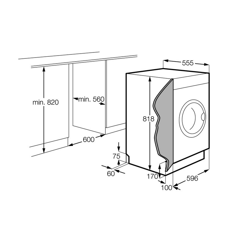 Пералня за вграждане Electrolux EWG147410W Пералня за вграждане Electrolux EWG147410W