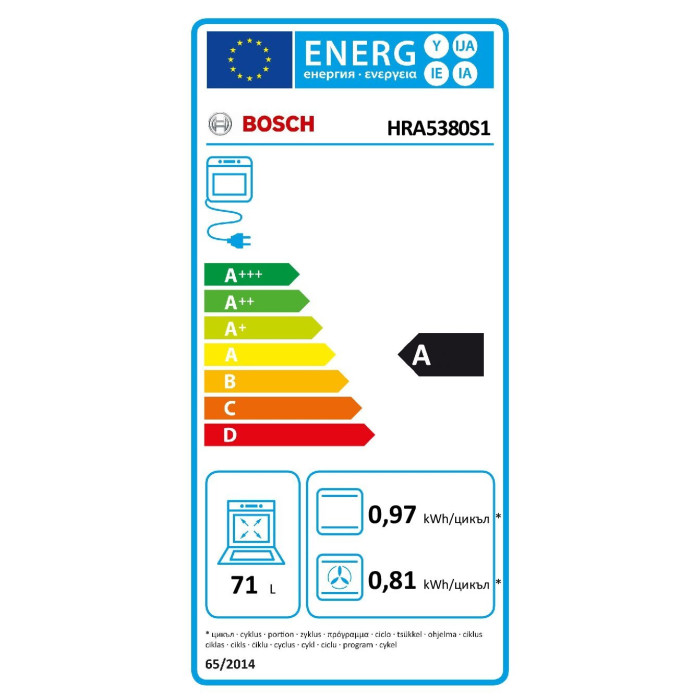 Фурна BOSCH HRA5380S1 Фурна BOSCH HRA5380S1 - Уреди за вграждане