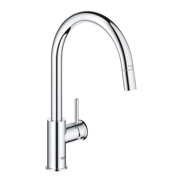Смесител за кухня с изтеглящ се чучур BauClassic Grohe 30573000 Смесител за кухня с изтеглящ се чучур BauClassic Grohe 30573000 - Смесители