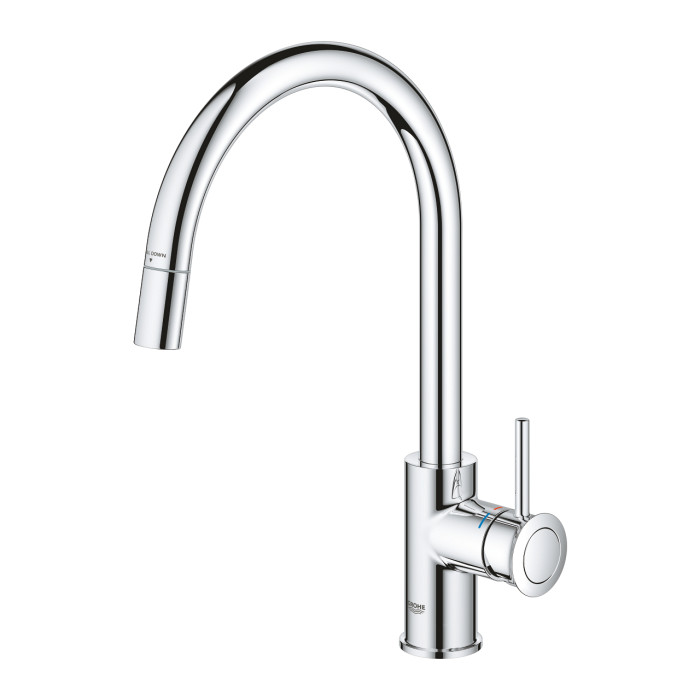 Смесител за кухня с изтеглящ се чучур BauClassic Grohe 30573000 Смесител за кухня с изтеглящ се чучур BauClassic Grohe 30573000 - Смесители