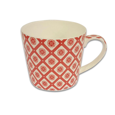 Mug Jameson + Taylor, Red pattern, 450 ml