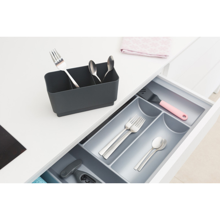 Сушилник за съдове Brabantia Dark Grey, компактен - Кухня