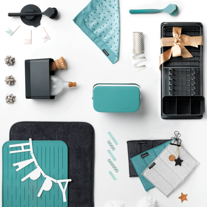 Сушилник за съдове Brabantia Dark Grey, компактен - Кухня
