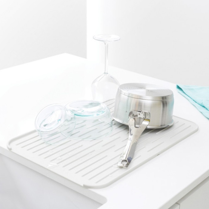 Силиконова подложка за съдове Brabantia 33х44cm, Light Grey Силиконова подложка за съдове Brabantia 33х44cm, Light Grey - Кухня