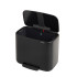 Кош за смет Brabantia Bo Pedal 36L, Matt Black - Баня и почистване