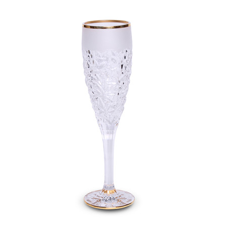 Чаша шампанско Bohemia Nicolette Gold Matt, 6 бр., 180 ml