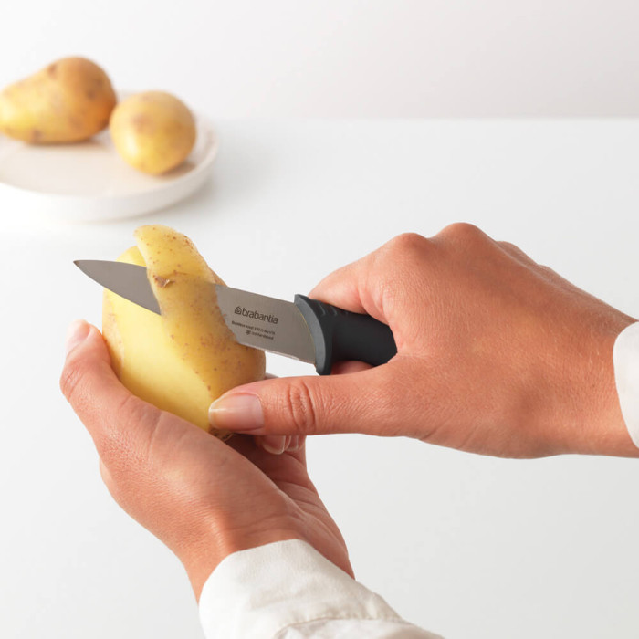 Нож за белене Brabantia Tasty+ Dark Grey, 9cm - Кухня