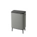 Кош за смет Brabantia Bo Touch Hi 2x30L, Mineral Concrete Grey