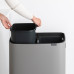 Кош за смет Brabantia Bo Touch Hi 2x30L, Mineral Concrete Grey