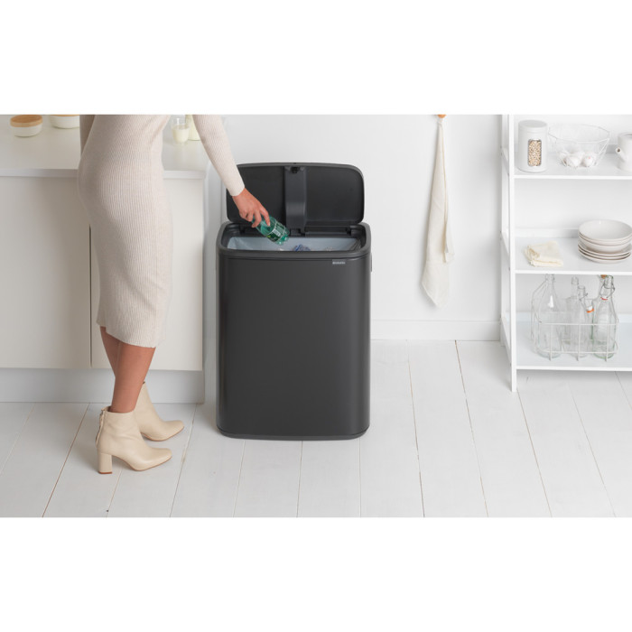 Кош за смет Brabantia Bo Touch 60L, Matt Black - Баня и почистване