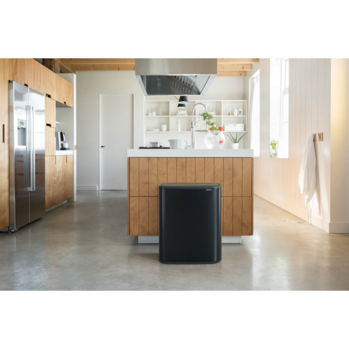 Кош за смет Brabantia Bo Touch 60L, Matt Black - Баня и почистване