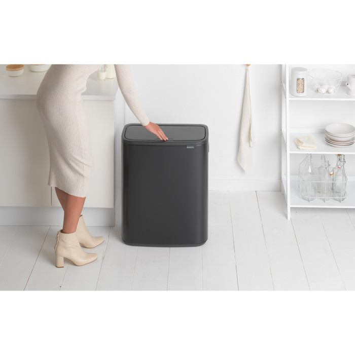 Кош за смет Brabantia Bo Touch 60L, Matt Black - Баня и почистване