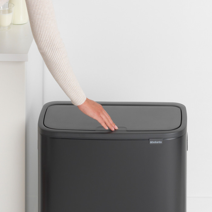 Кош за смет Brabantia Bo Touch 60L, Matt Black - Баня и почистване