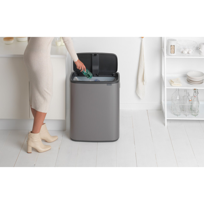 Кош за смет Brabantia Bo Touch 60L, Platinum - Баня и почистване