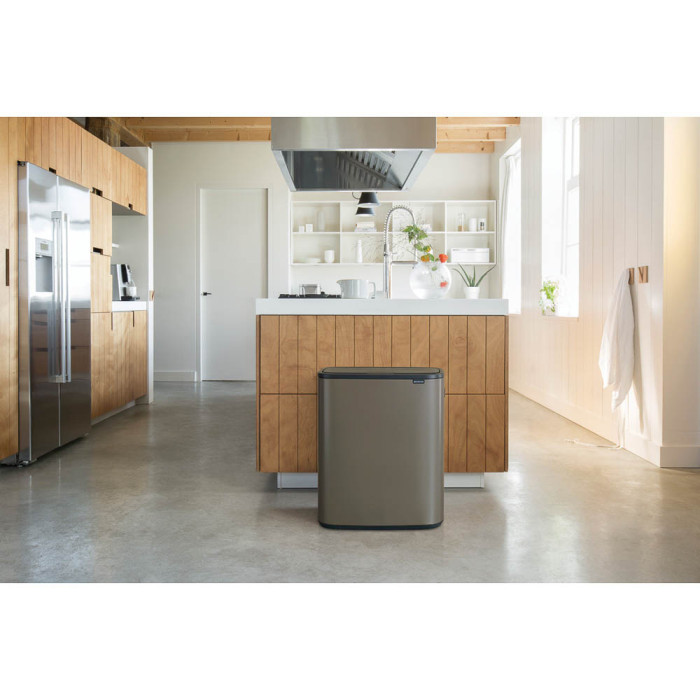 Кош за смет Brabantia Bo Touch 60L, Platinum - Баня и почистване