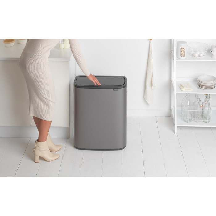 Кош за смет Brabantia Bo Touch 60L, Platinum - Баня и почистване