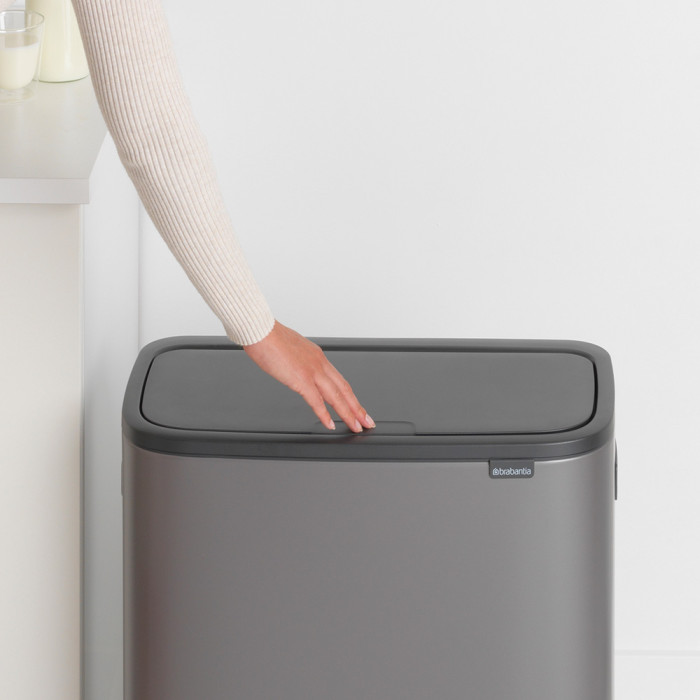 Кош за смет Brabantia Bo Touch 60L, Platinum - Баня и почистване
