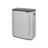 Кош за смет Brabantia Bo Touch 60L, Matt Steel Fingerprint Proof - Баня и почистване