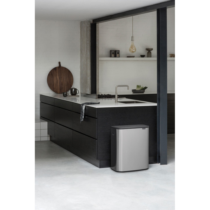 Кош за смет Brabantia Bo Touch 60L, Matt Steel Fingerprint Proof - Баня и почистване