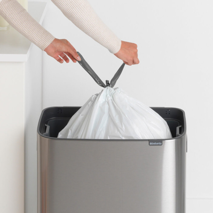 Кош за смет Brabantia Bo Touch 60L, Matt Steel Fingerprint Proof - Баня и почистване