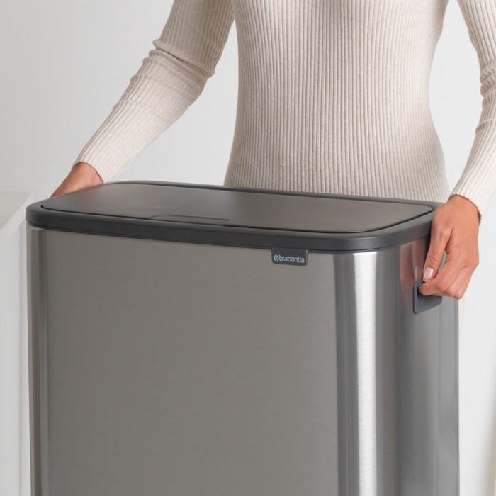 Кош за смет Brabantia Bo Touch 60L, Matt Steel Fingerprint Proof - Баня и почистване