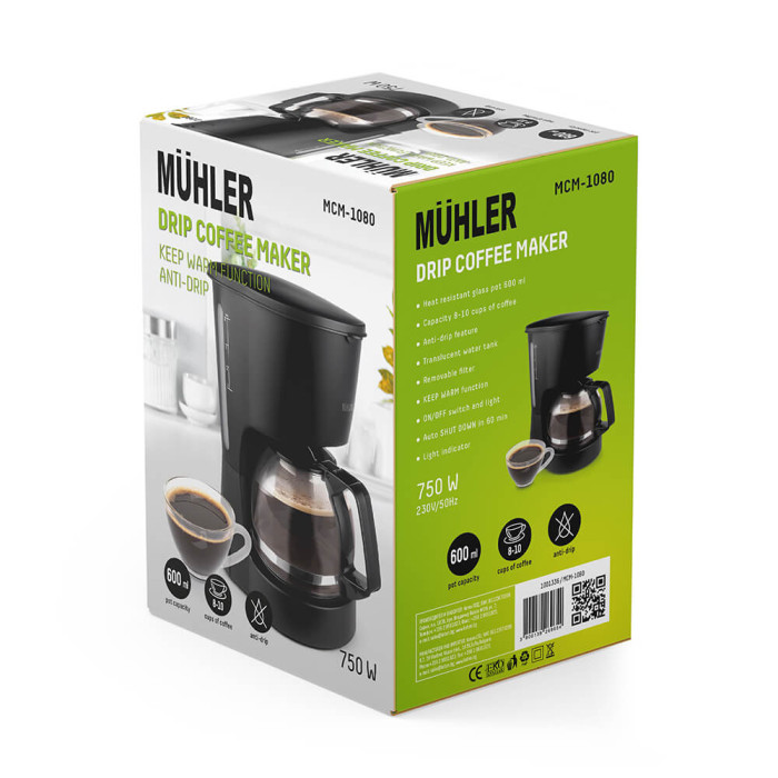 Кафеварка Muhler MCM-1080 Кафеварка Muhler MCM-1080 - Електроуреди