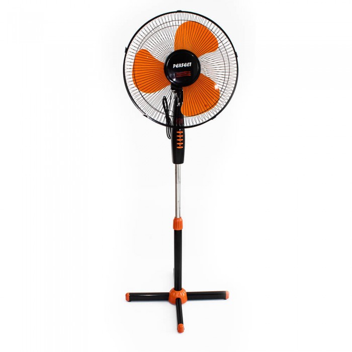 Вентилатор на стойка 16'' Perfect FM-3235, 40W, черно-оранжево Вентилатор на стойка 16'' Perfect FM-3235, 40W, черно-оранжево - Електроуреди