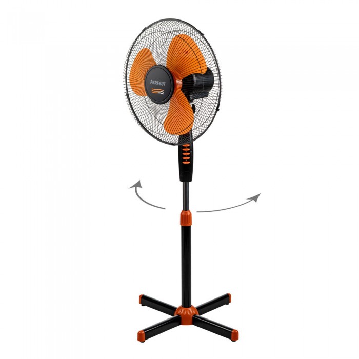 Вентилатор на стойка 16'' Perfect FM-3235, 40W, черно-оранжево Вентилатор на стойка 16'' Perfect FM-3235, 40W, черно-оранжево - Електроуреди