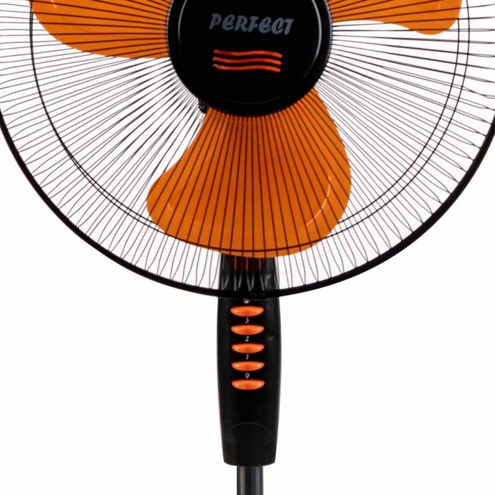 Вентилатор на стойка 16'' Perfect FM-3235, 40W, черно-оранжево Вентилатор на стойка 16'' Perfect FM-3235, 40W, черно-оранжево - Електроуреди