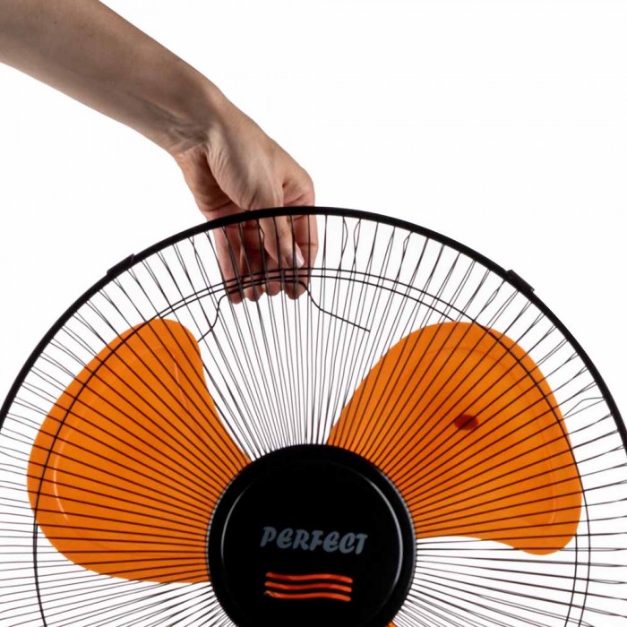 Вентилатор на стойка 16'' Perfect FM-3235, 40W, черно-оранжево Вентилатор на стойка 16'' Perfect FM-3235, 40W, черно-оранжево - Електроуреди