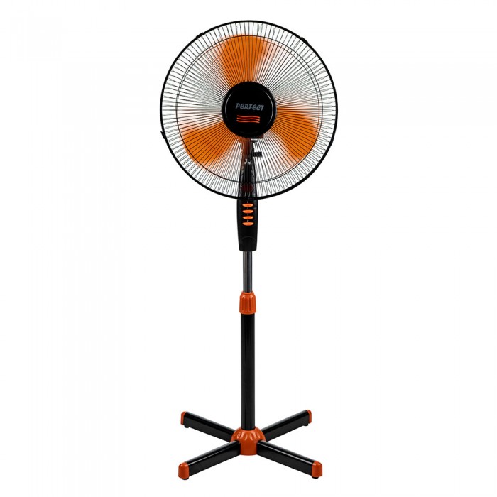 Вентилатор на стойка 16'' Perfect FM-3235, 40W, черно-оранжево Вентилатор на стойка 16'' Perfect FM-3235, 40W, черно-оранжево - Електроуреди