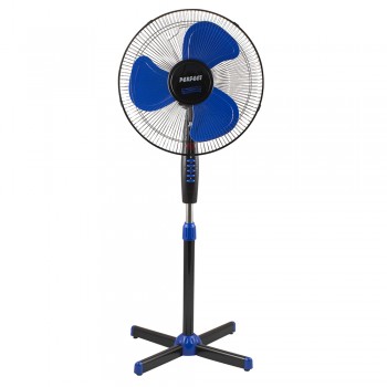 Вентилатор на стойка 16'' Perfect FM-3237, 40W, черно-синьо