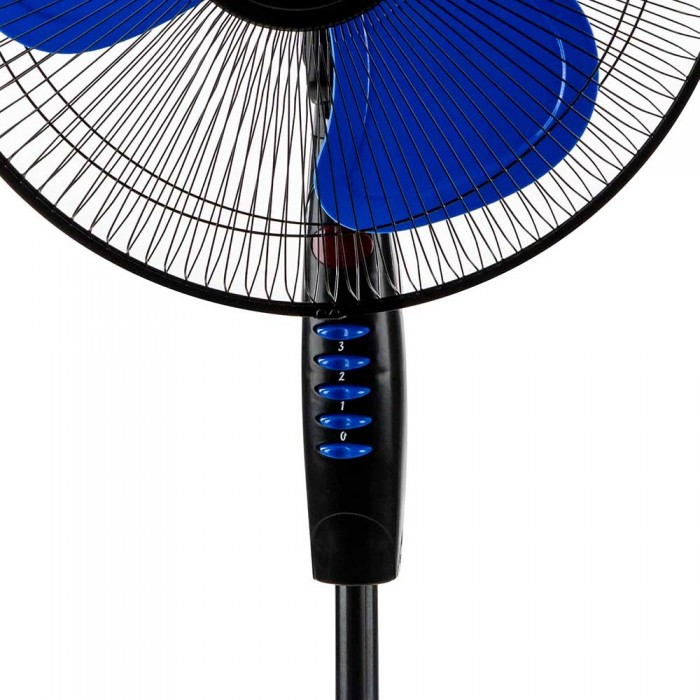 Вентилатор на стойка 16'' Perfect FM-3237, 40W, черно-синьо Вентилатор на стойка 16'' Perfect FM-3237, 40W, черно-синьо - Електроуреди