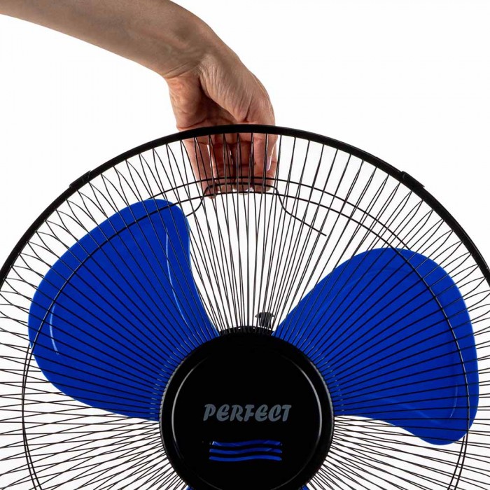 Вентилатор на стойка 16'' Perfect FM-3237, 40W, черно-синьо Вентилатор на стойка 16'' Perfect FM-3237, 40W, черно-синьо - Електроуреди