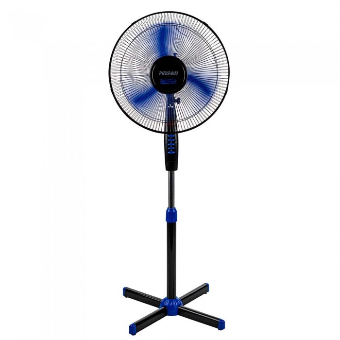 Вентилатор на стойка 16'' Perfect FM-3237, 40W, черно-синьо Вентилатор на стойка 16'' Perfect FM-3237, 40W, черно-синьо - Електроуреди