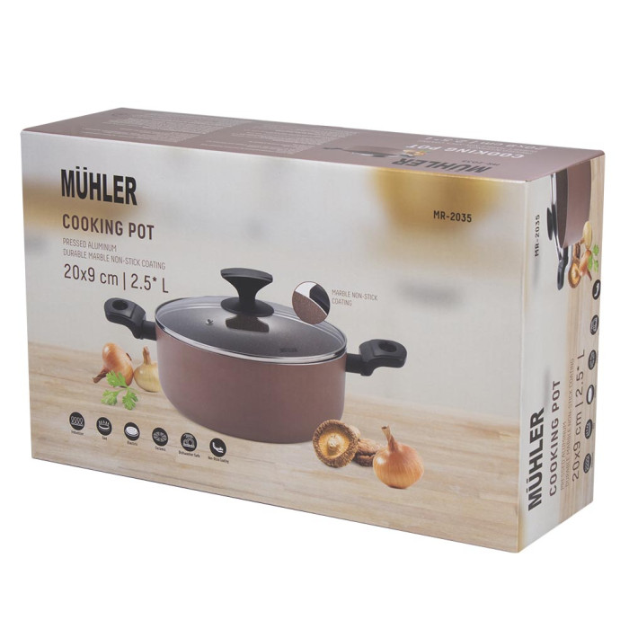 Тенджера Muhler Kikka MR-2035 20x9cm, 2.5L Тенджера Muhler Kikka MR-2035 20x9cm, 2.5L - Кухня