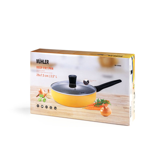 Тиган дълбок Muhler Ida MR-2608D 26x7.5cm, 3.5L Тиган дълбок Muhler Ida MR-2608D 26x7.5cm, 3.5L - Кухня