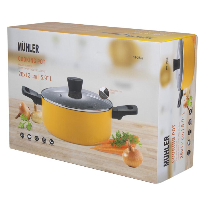 Тенджера Muhler Ida MR-2632 26x12cm, 5.9L Тенджера Muhler Ida MR-2632 26x12cm, 5.9L - Кухня