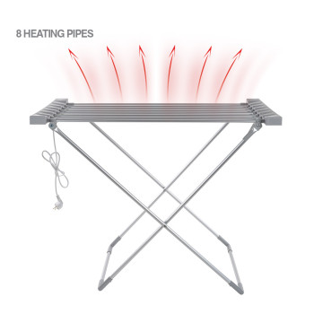 Електрически сушилник за дрехи Homa HCD-1255, 6 м, 8 тръби, до 10 кг