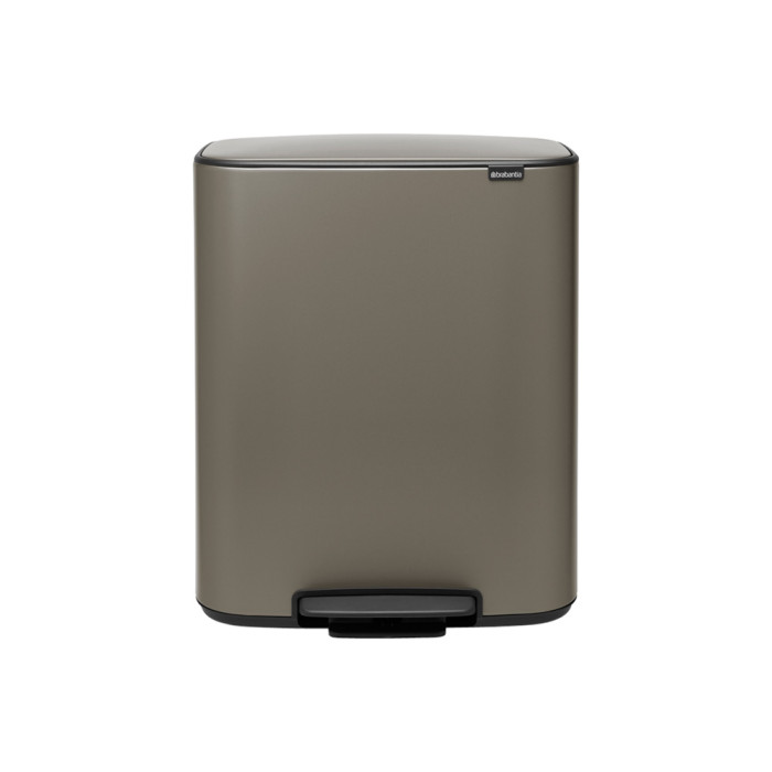 Кош за смет Brabantia Bo Pedal 60L, Platinum - Баня и почистване