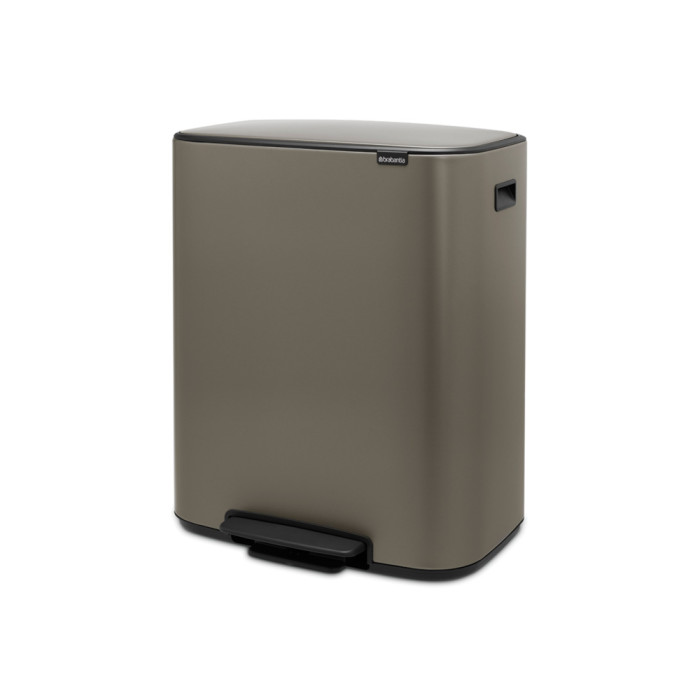 Кош за смет Brabantia Bo Pedal 60L, Platinum - Баня и почистване