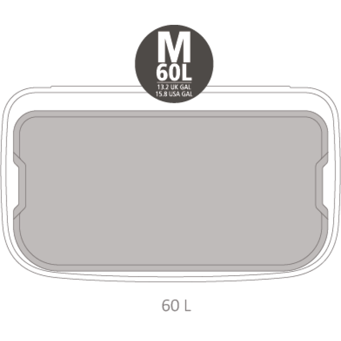 Кош за смет Brabantia Bo Pedal 60L, Platinum Кош за смет Brabantia Bo Pedal 60L, Platinum - Баня и почистване