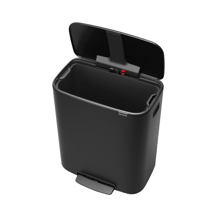 Кош за смет Brabantia Bo Pedal 60L, Matt Black - Баня и почистване