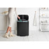 Кош за смет Brabantia Bo Pedal 2x30L, Matt Black - Баня и почистване