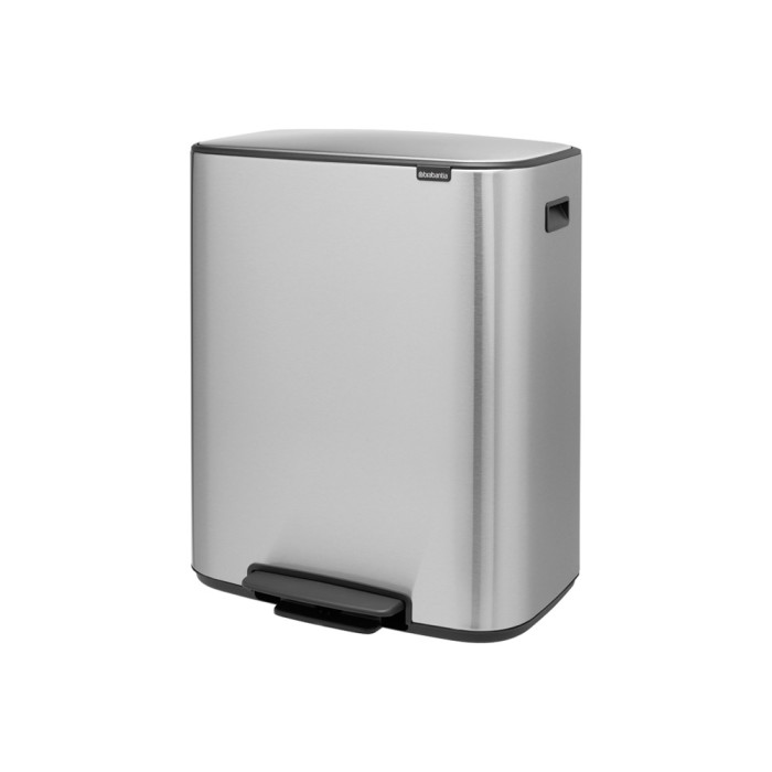 Кош за смет Brabantia Bo Pedal 2x30L, Matt Steel Fingerprint Proof - Баня и почистване