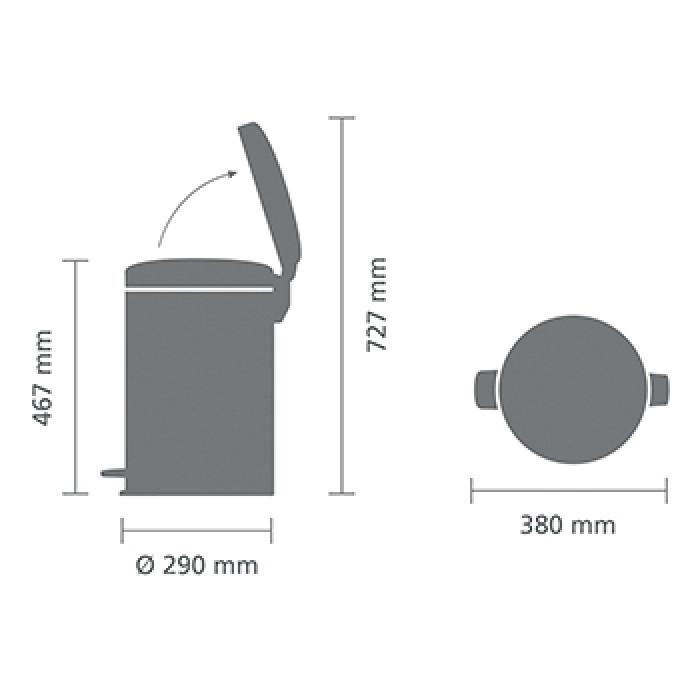 Кош за смет с педал Brabantia NewIcon 20L, Metallic Gold Кош за смет с педал Brabantia NewIcon 20L, Metallic Gold - Баня и почистване